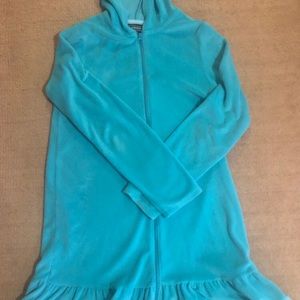 Lands End girls hooded pool cover up size medium